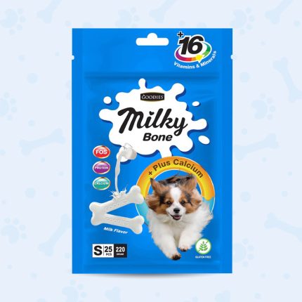 Goodies Dog Treats Milky Bone (S) Milk Flavor 220g gulshanpetclinic