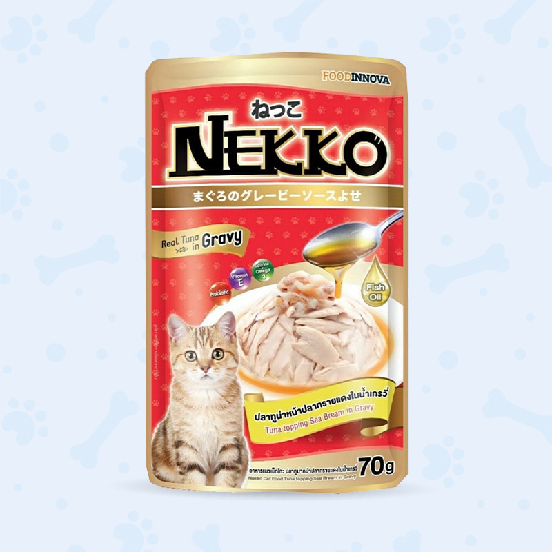 Nekko Cat Pouch Tuna Topping Kanikama in Gravy gulshanpetclinic