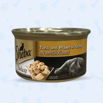 Sheba Cat Can Food Tuna And Prawn in Gravy 85g gulshanpetclinic