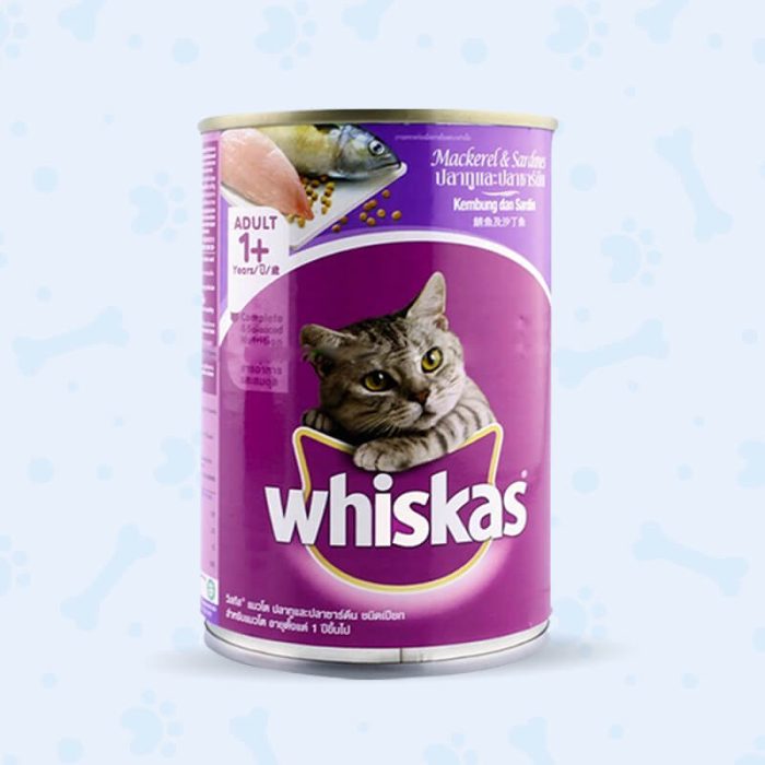 WHISKAS® 1+ Adult Cat Can Food Mackerel & Sardine in Jelly gulshanpetclinic